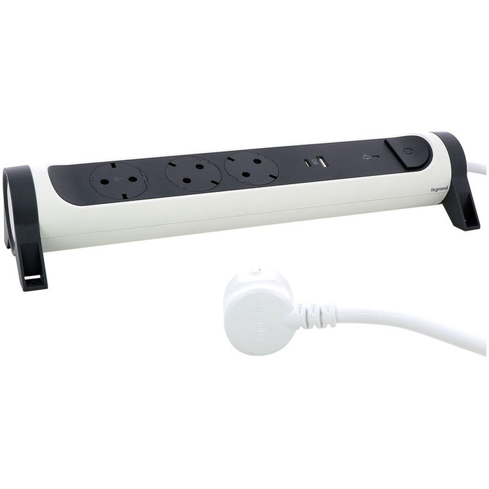 POWER SUPPLY USB A+C PROTECTION LEGRAND 3 JACKS / 1.5M ROTATING 694508