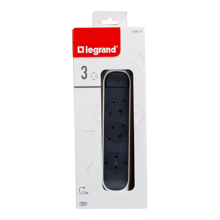 POWER SUPPLY LEGRAND 3 SOCKETS / 1.5M ROTATING 694527