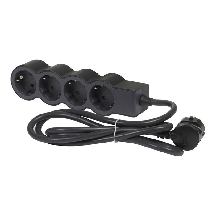 POWER SUPPLY BLACK/DARK GRAY LEGRAND 4 SOCKETS / 1.5 M. 694553