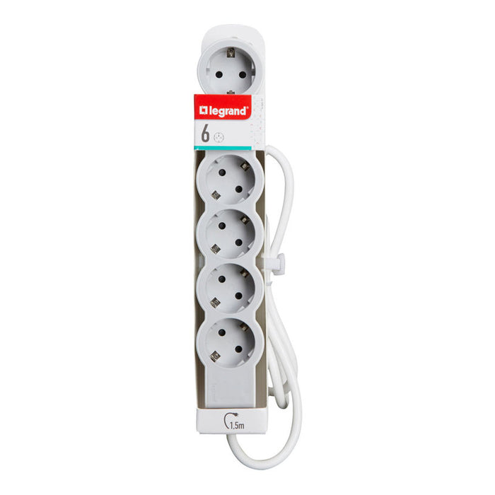 LEGRAND SPLITTER 6 SOCKETS / 1.5 M. 694557