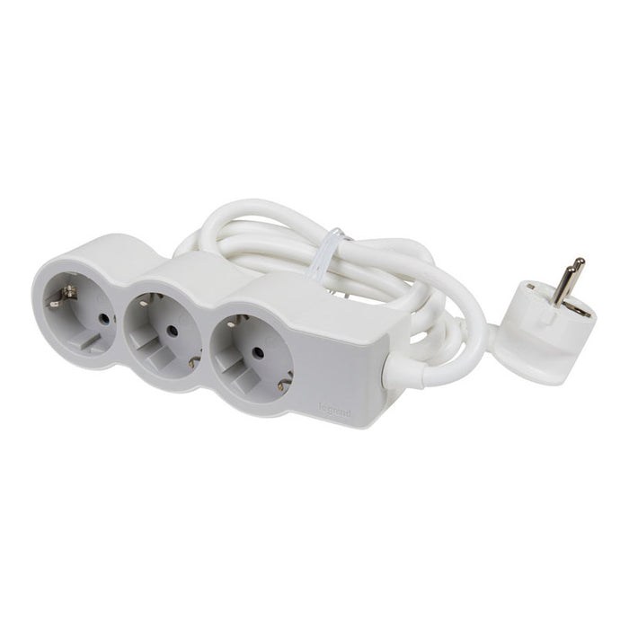 POWER SUPPLY WHITE/LIGHT GRAY LEGRAND 3 SOCKETS / 3 M. 694559