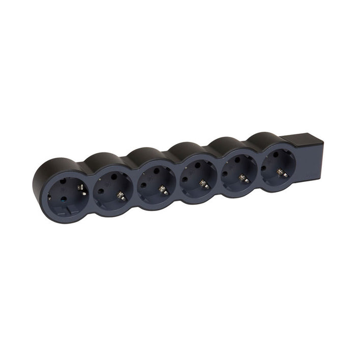 SPLITTER BLACK/DARK GRAY LEGRAND 6 GN. WITHOUT CABLE 694580