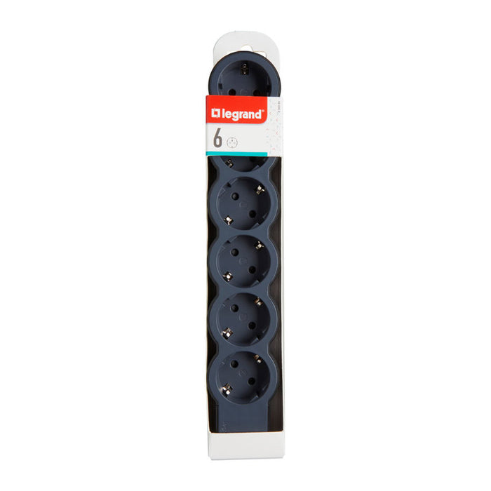 SPLITTER BLACK/DARK GRAY LEGRAND 6 GN. WITHOUT CABLE 694580