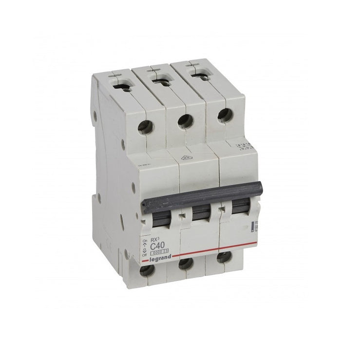 TRIPOLE AUTOMATIC CIRCUIT BREAKER RX³-MCB 3P C 40A 6KA LEGRAND