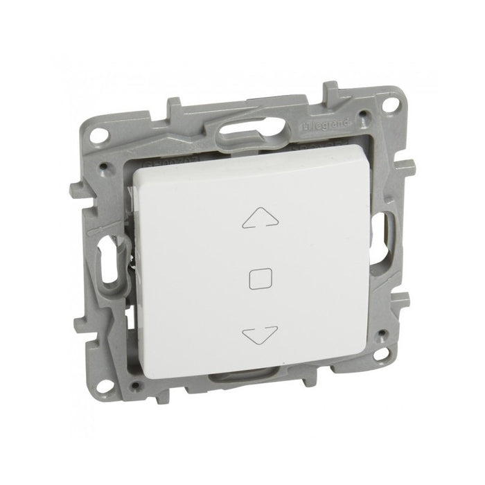 NILOE LEGRAND 3-POSITION BLINDER KEY BUTTON - WHITE