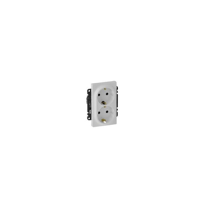 DOUBLE CONTACT SHUKO WITH CHILD PROTECTION VALENA LIFE LEGRAND - WHITE