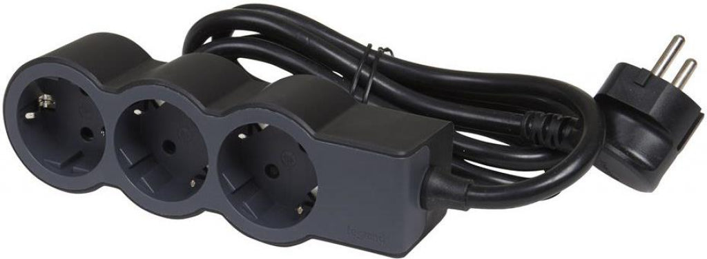Legrand 694568 3x2P+E power strip with 5m cable Standart black