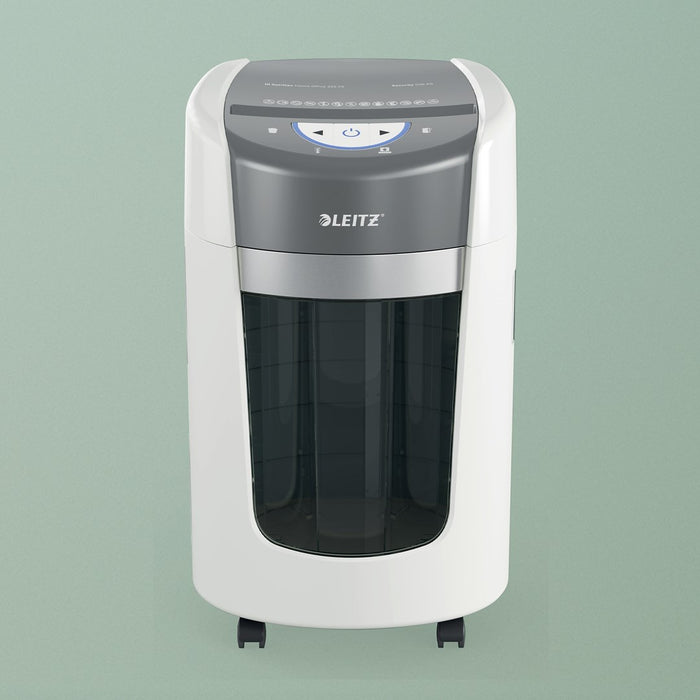 Leitz IQ OptiMax Home Office 225 Micro Cut Paper Shredder Security P5 15L - White