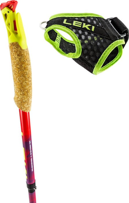 LEKI TRL Ultratrail FX One trekking poles, 115 cm, red