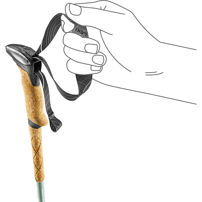 Trekking Poles LEKI MAKALU LITE, 90–125 cm, grey-green