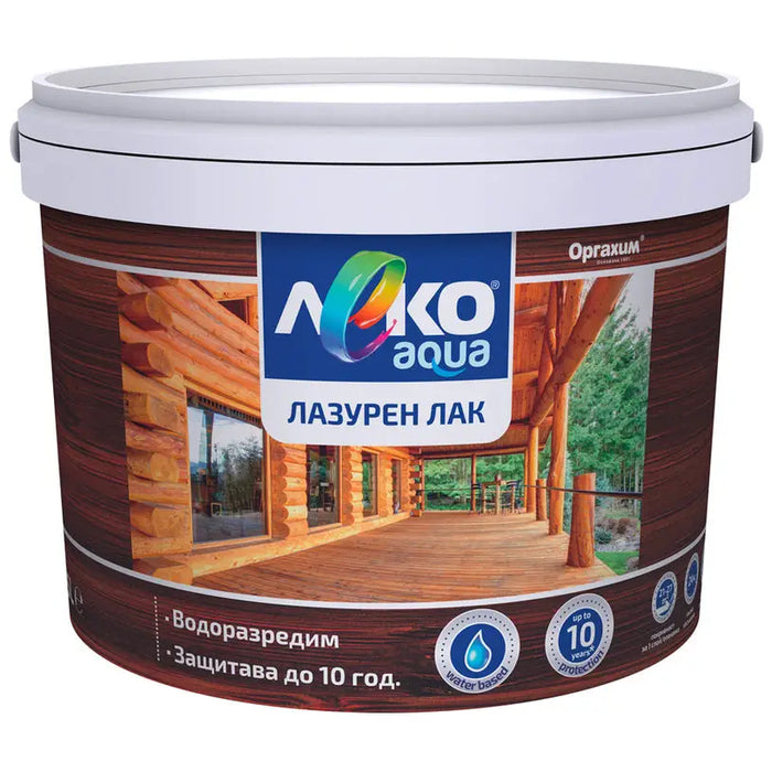LEKO AQUA CLEAR LACQUER - Лакове за дърво<<<Лакове и импрегнанти за дърво<<<Бои и