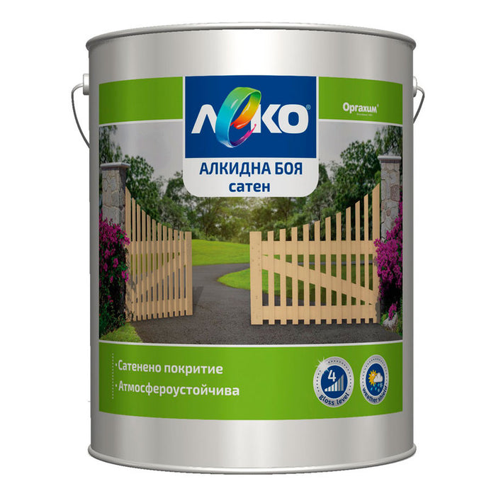 ALKYD PAINT SATIN COLOR RED 2.5 L LEKO LEKO