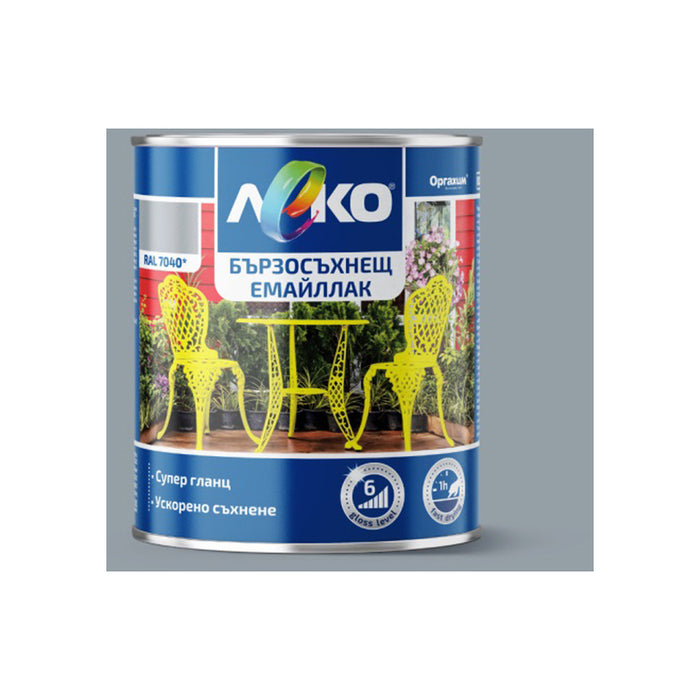 FAST DRYING ENAMEL RAL 7040 2.5 L LEKO
