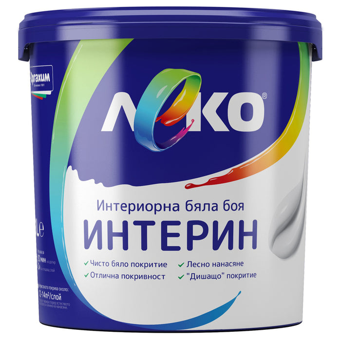 INTERIN INTERIOR WHITE PAINT 1 L LEKO