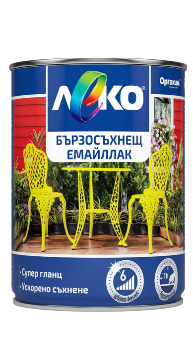 FAST DRYING ENAMEL RAL 9005 2.5 L LEKO