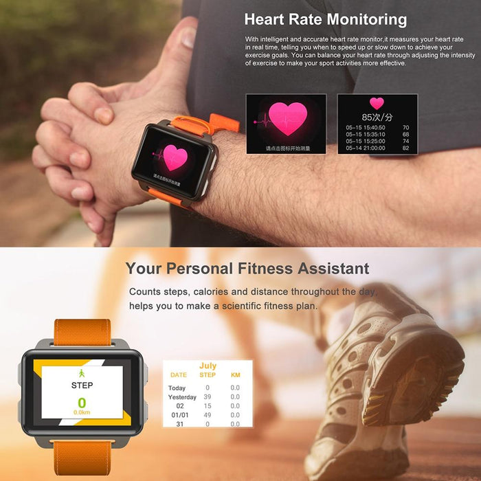 LEMFO LEM4 PRO Smart watch MTK6580 SIM card Android 5.1 1GB + 16GB 1200mAh battery Wifi 3G video call - Smart watches