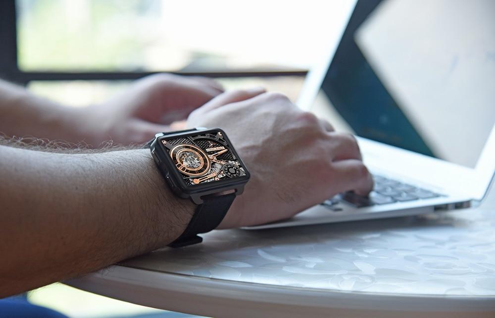 LEMFO LEM4 PRO Smart watch MTK6580 SIM card Android 5.1 1GB + 16GB 1200mAh battery Wifi 3G video call - Smart watches