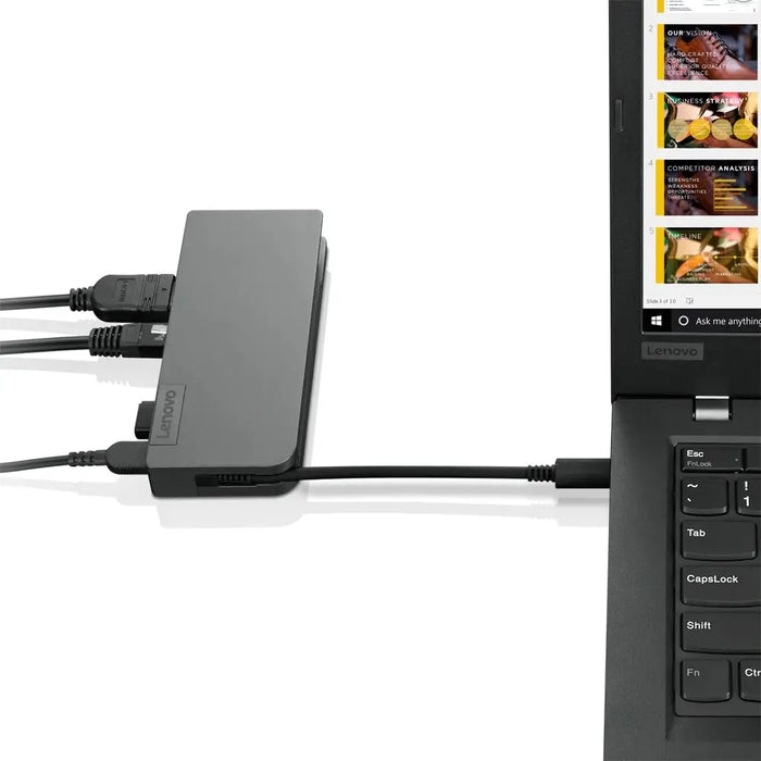 LENOVO Powered USB-C Travel Hub - USB хъбове<<<Кабели и адаптери<<<Периферия и аксесоари<<<ALSO