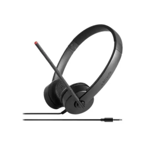 Lenovo Stereo Analog Headset Wired Head-band Office/Call center Black