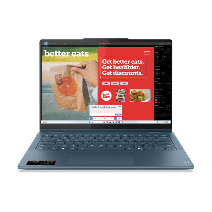 LENOVO Yoga 7 2-in-1 AMD Ryzen AI 5 340 14inch WUXGA OLED 400N Touch HDR 24GB DDR5 1TB PCIe W11H Tidal Teal