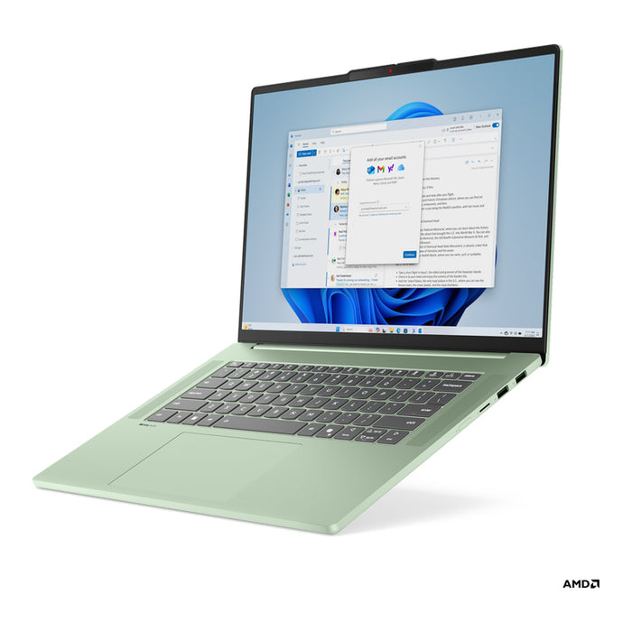 Laptop LENOVO IdeaPad Slim 5 15ARP10 83J30053BM 15.1 ", AMD RYZEN 7 7735HS, RAM 16 GB, SSD 512 GB, AMD RADEON 680M GRAPHICS, WINDOWS 11, SEAFOAM GREEN