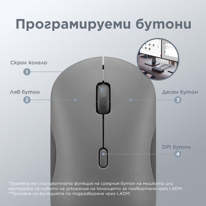 Mouse LENOVO 350 Silent Mouse (Breeze Moss) GY51S61913