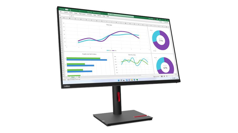 Lenovo ThinkVision T32p-30 31.5"IPS, 16:9, 3840x2160, 16:9, 1000:1, 4 ms, 350 nits, USB Type C, USB Hub, Tilt, Swivel, Pivot, Height Adjust Stand, HDMI, DP,