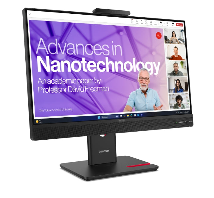 Lenovo ThinkVision T27QD-4v 27", IPS, WLED, 2560x1440, 16:9, 4ms, 48Hz - 120Hz, 350 cd/m2, 1500:1, webcam (5MP, IR+RGB), Microphone, Speakers 5Wx2, HDMI, DP, USB hub, RJ45, Tilt, Swivel, Pivot, Height Adjust Stand