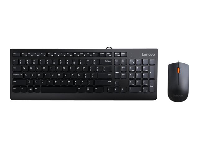 Lenovo 300 keyboard Mouse included Universal USB QWERTY US English Black