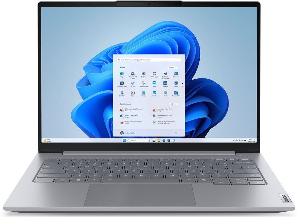 Lenovo ThinkBook 14 G8 Intel Core Ultra 7 255H (up to 5.1GHz, 24MB), 16GB DDR5-5600, 512GB SSD, 14" WUXGA (1920x1200) IPS AG, Integrated Graphics, 1080p&IR Cam, Backlit KB, 3 cell, WLAN, BT, FPR, DOS, 3Y CCI