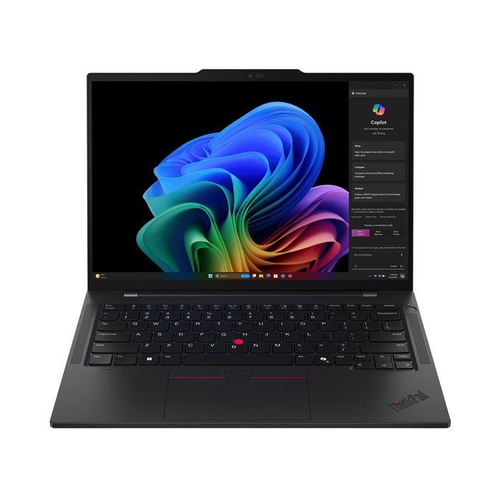 Lenovo ThinkPad T14s Gen 6 (Snapdragon) Copilot+ PC Qualcomm Snapdragon X1E-78-100 Laptop 35.6 cm (14") WUXGA 32 GB LPDDR5x-SDRAM 1 TB SSD Wi-Fi 7 (802.11be) Windows 11 Pro English Black