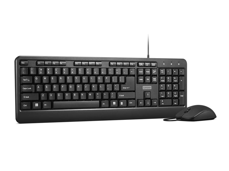 Lenovo 160 keyboard Mouse included Home/Office USB US English Black