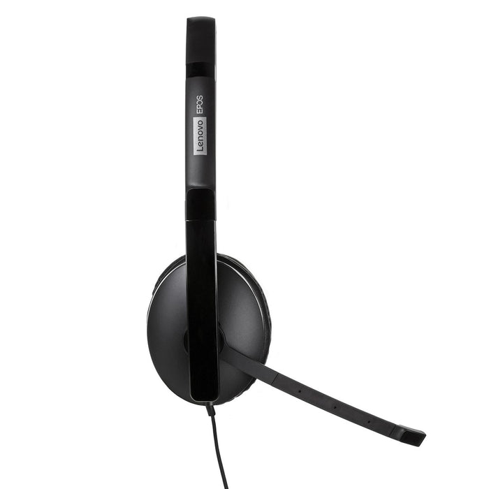 LENOVO Gen2 Headset on-ear wired USB-C black Certified for Microsoft Teams