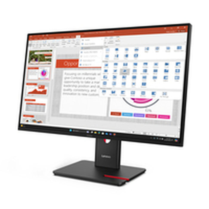 Lenovo ThinkVision T27-40 27" IPS, WLED, 1920x1080, 4ms, 48Hz - 120Hz, 300 cd/m2, 1500:1, HDMI, DP, VGA, USB hub, Tilt, Swivel, Pivot, Height Adjust Stand
