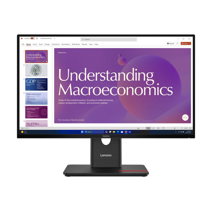 LENOVO ThinkVision T24D-40 23.8inch IPS 16:9 1920x1080 120Hz 250cd/m²  1500:1 6ms 2xUSB-C 3xUSB-A 1xHDMI 1xDP 99% sRGB eclipse black