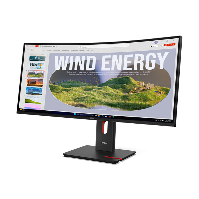LENOVO ThinkVision T34WD-40 34inch WLED 21:9 3440x1440 300 cd/m2 4ms 3M:1 1xUSB-C 1xHDMI 1xDP 3000:1 120Hz 99sRGB black 3Y