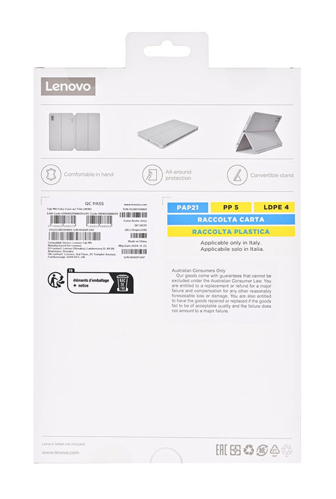 Lenovo ZG38C04869 tablet case 22.9 cm (9") Folio Grey