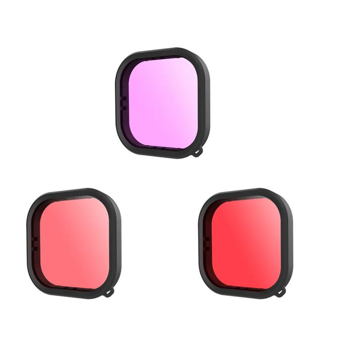 Lens waterproof filter set Telesin for GoPro Hero 9 / Hero 10 / Hero 11 / Hero 12 (GP-FLT-904) - For sports
