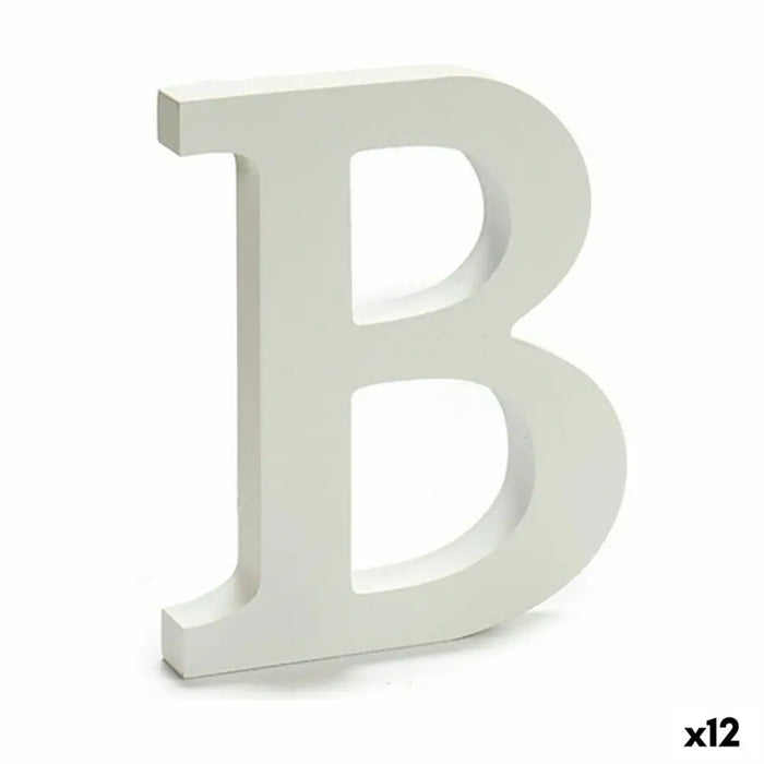 Letter Pincello B White 1,8 x 21 x 17 cm (12 Units) - Декорация и Осветление<<<Дом Градина<<<BigBuy&&&Други артикули за