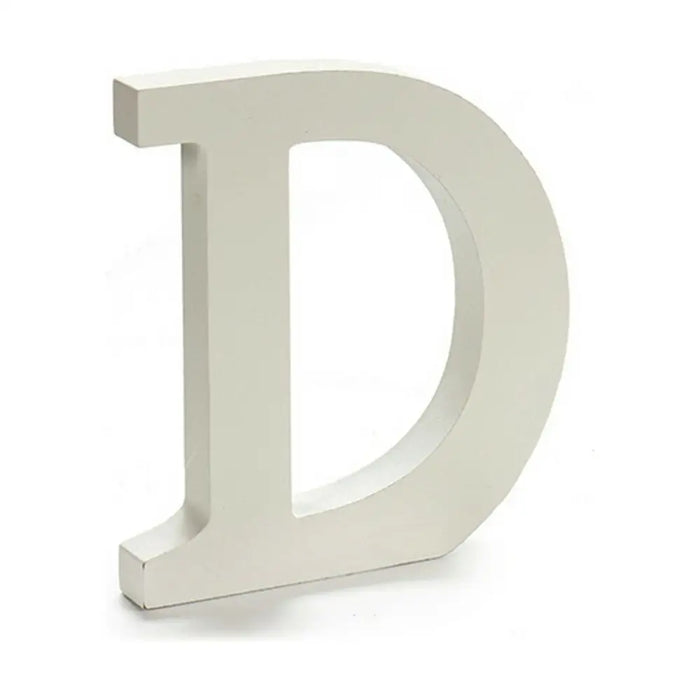 Letter Pincello D White 1,8 x 21 x 17 cm (12 Units) - Декорация и Осветление<<<Дом Градина<<<BigBuy&&&Други артикули за