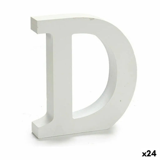 Letter Pincello D White 2 x 16 x 14,5 cm (24 Units) - Декорация и Осветление<<<Дом Градина<<<BigBuy&&&Други артикули за