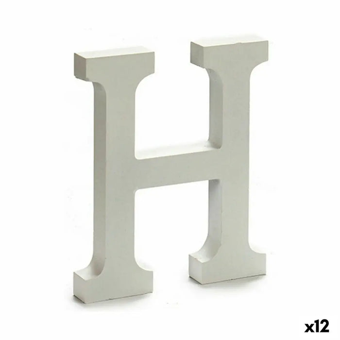 Letter Pincello H White 1,8 x 21 x 17 cm (12 Units) - Декорация и Осветление<<<Дом Градина<<<BigBuy&&&Други артикули за