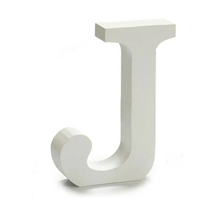 Letter Pincello J White Wood 2 x 11 cm 2 x 16 x 14,5 cm (24 Units) - Декорация и Осветление<<<Дом