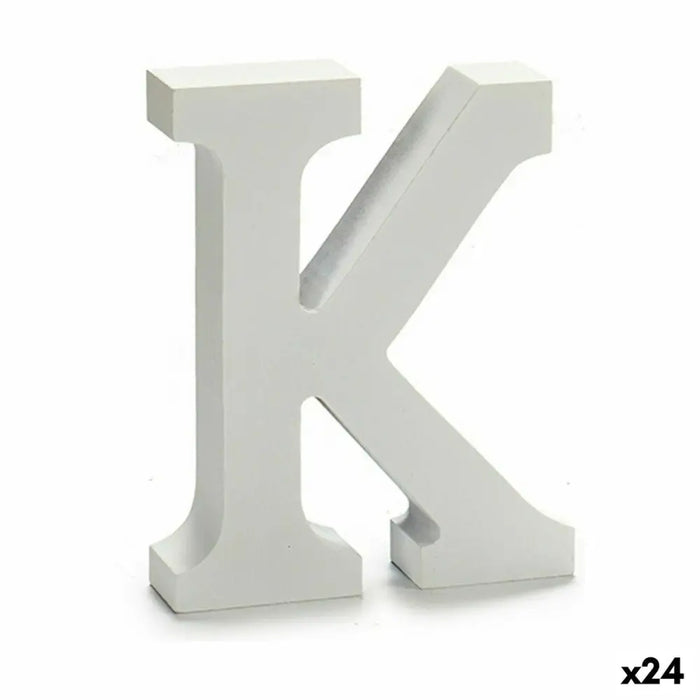 Letter Pincello K White 2 x 16 x 14,5 cm (24 Units) - Декорация и Осветление<<<Дом Градина<<<BigBuy&&&Други артикули за