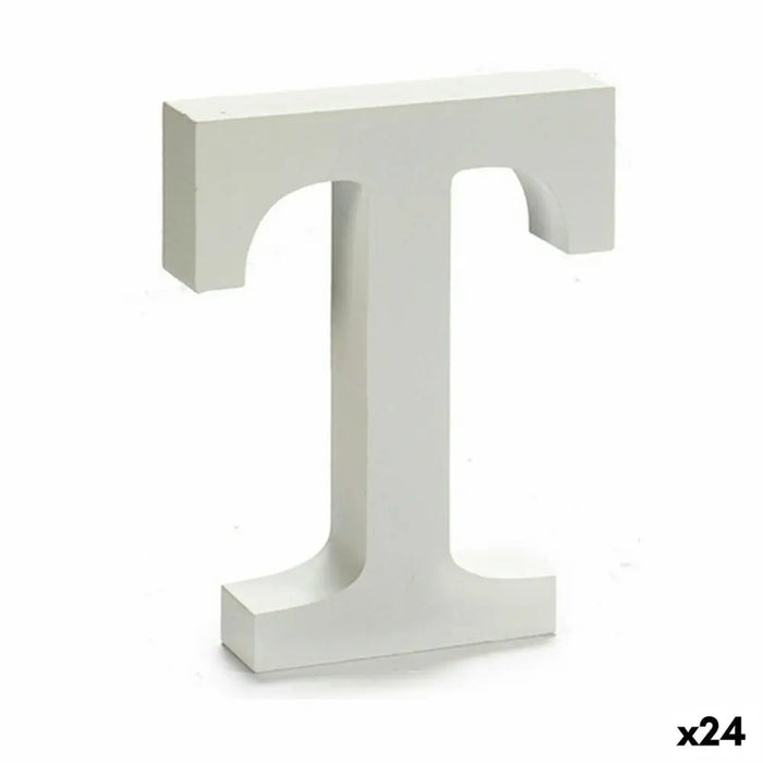 Letter Pincello T White 2 x 16 x 14,5 cm (24 Units) - Декорация и Осветление<<<Дом Градина<<<BigBuy&&&Други артикули за