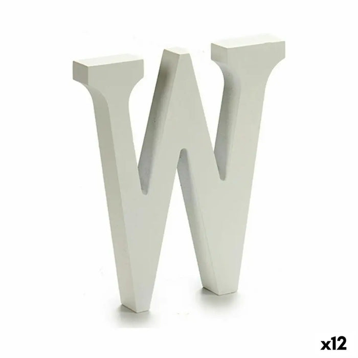 Letter Pincello W White 1,8 x 21 x 17 cm (12 Units) - Декорация и Осветление<<<Дом Градина<<<BigBuy&&&Други артикули за