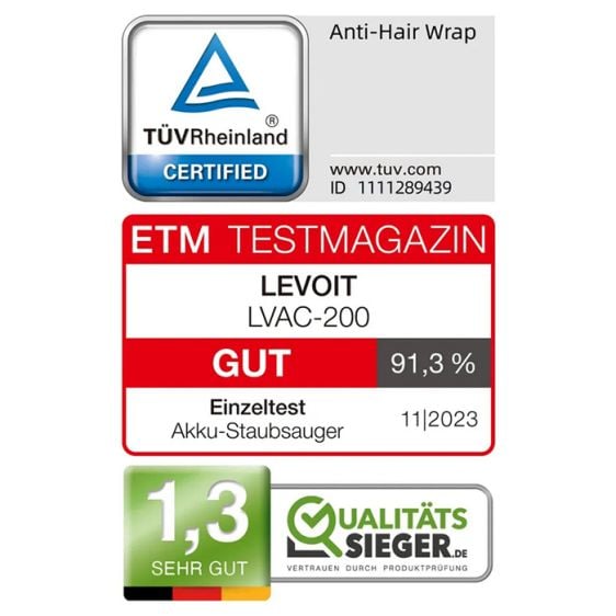 Battery vacuum cleaner Levoit LVAC-200, white