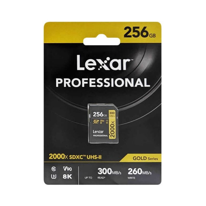 MEMORY CARD SDXC 256GB 300/260MB/s UHS-II,C10,V90,U3 LEXAR