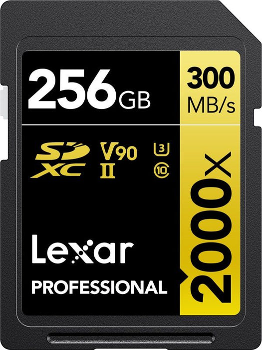 MEMORY CARD SDXC 256GB 300/260MB/s UHS-II,C10,V90,U3 LEXAR