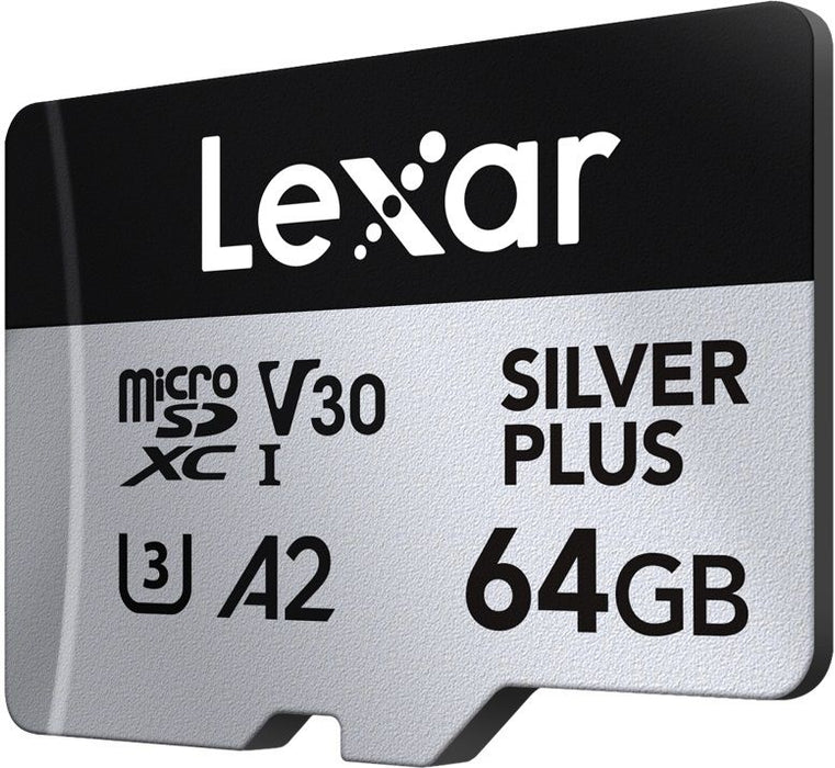 Karta pamięci Lexar High-Performance Silver Plus microSDXC 64GB + adapter